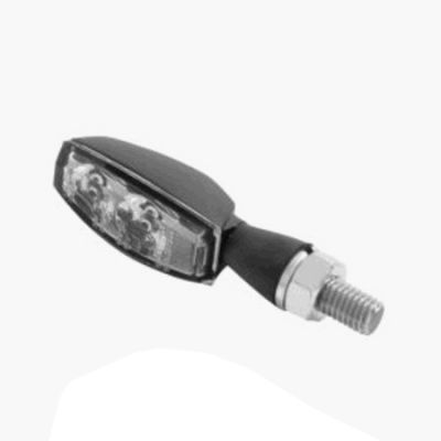 Kombinované moto blinkry Highway Hawk ALL IN ONE s LED, E-mark, černé, čiré (2ks)